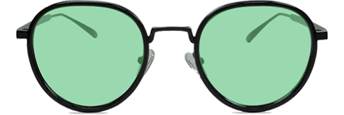 Green tinted glasses