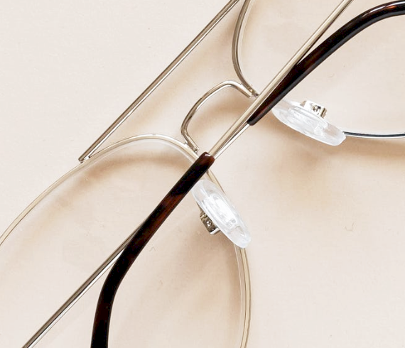 Metal frame glasses