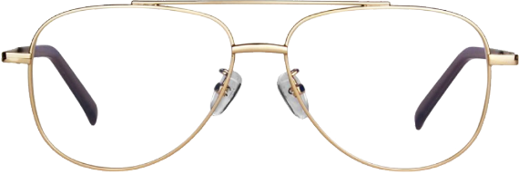 Gold frame aviator glasses