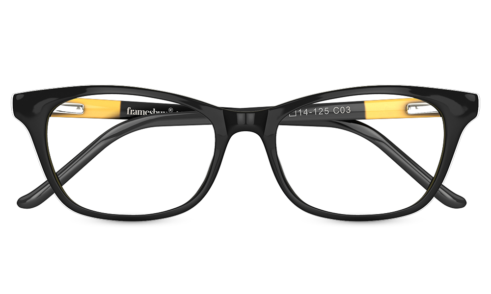 Taz Rectangle Black Full Rim Eyeglasses
