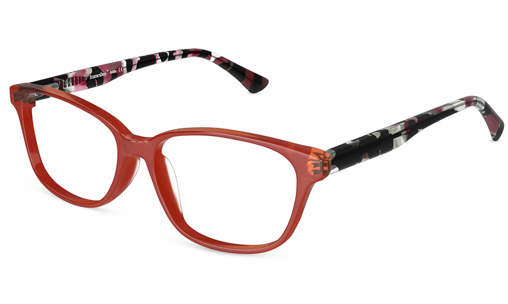 Dory Rectangle Red Full Rim Eyeglasses