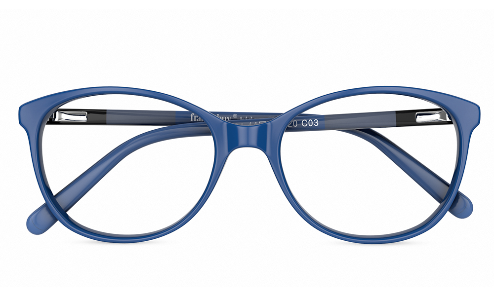 Nala Oval Blue Full Rim Eyeglasses