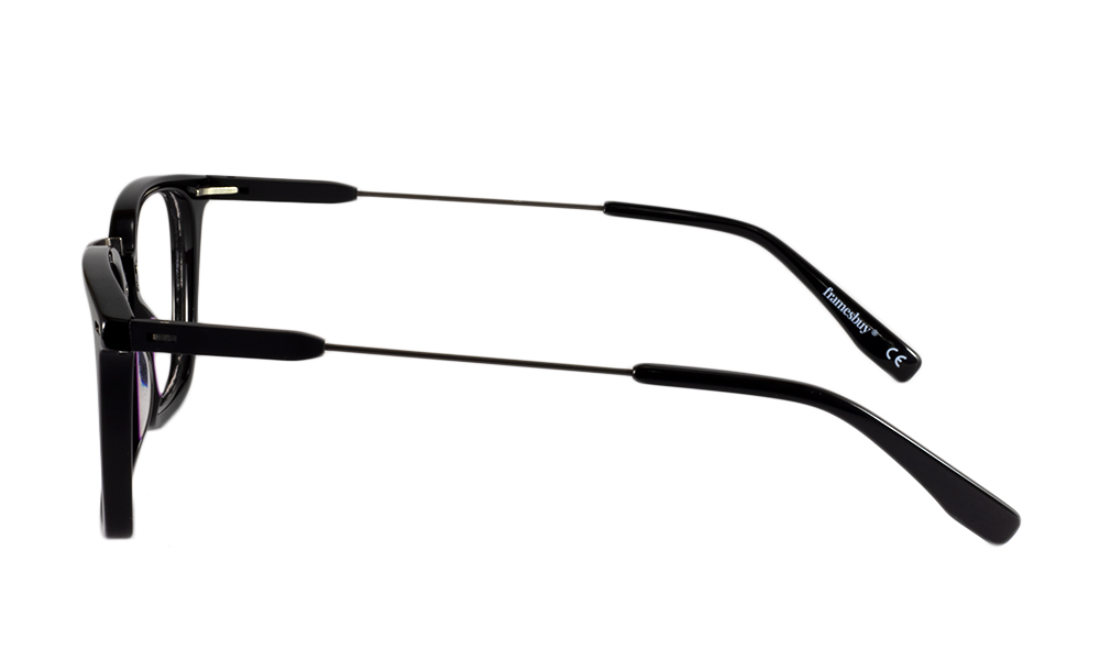 Fleur Square Black Full Rim Eyeglasses