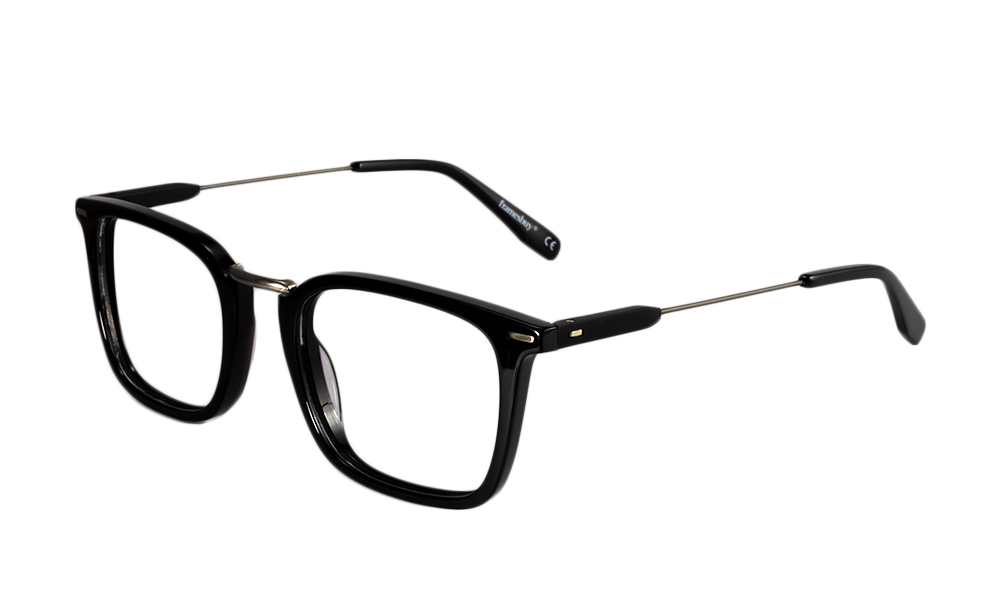 Fleur Square Black Full Rim Eyeglasses