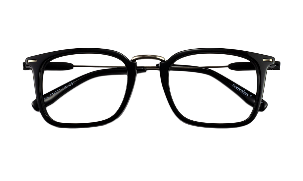 Fleur Square Black Full Rim Eyeglasses