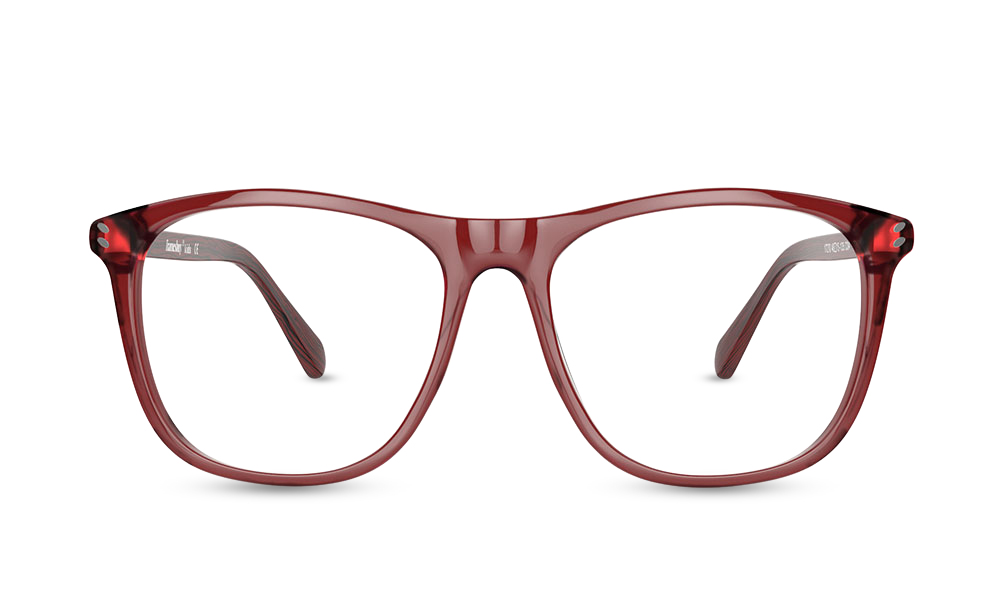 Eva Square Red Full Rim Eyeglasses