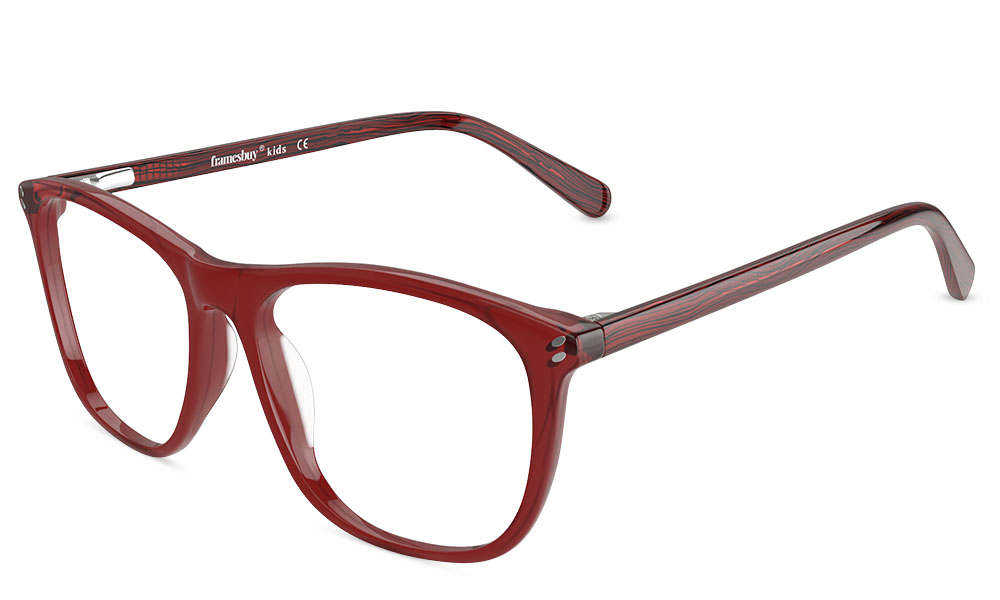 Eva Square Red Full Rim Eyeglasses