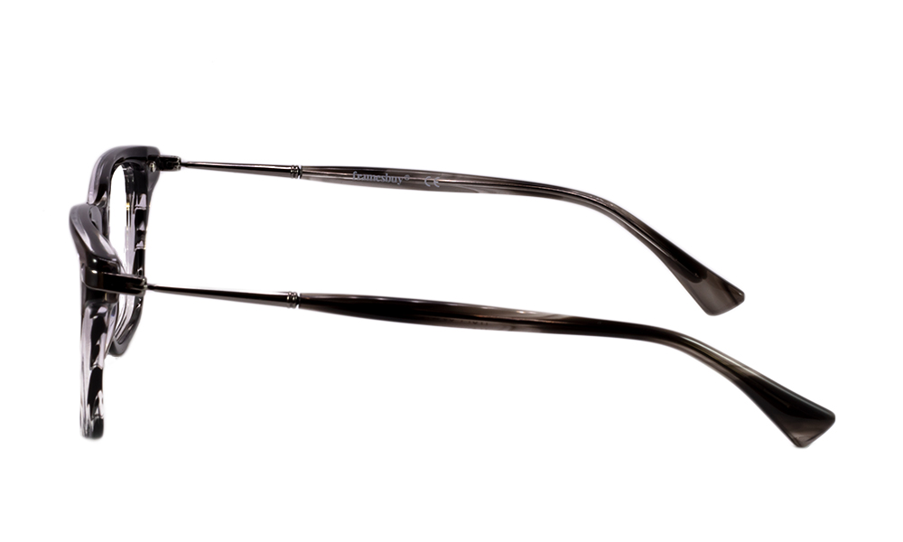 Pompano Square Grey Full Rim Eyeglasses