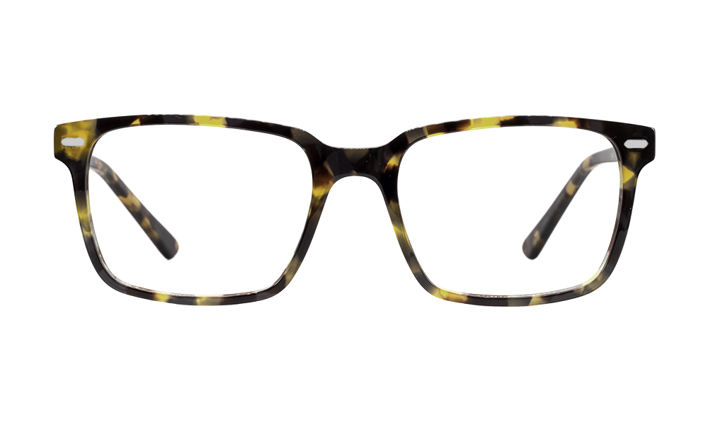 Fausto Square Yellow Full Rim Eyeglasses