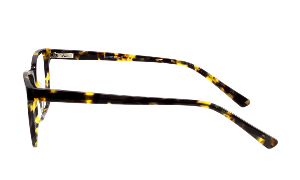 Fausto Square Yellow Full Rim Eyeglasses