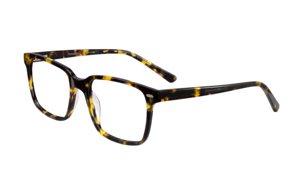 Fausto Square Yellow Full Rim Eyeglasses