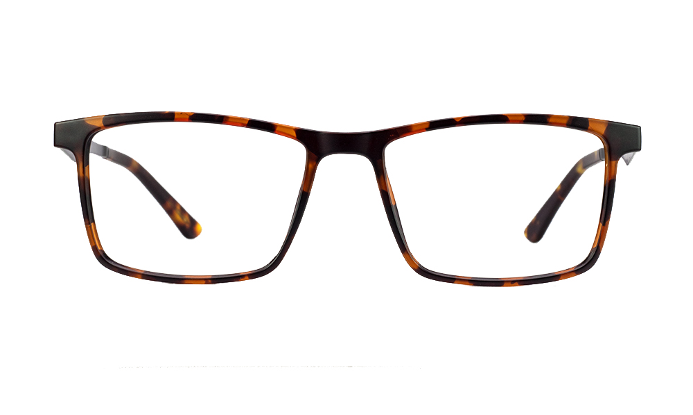 Yella Rectangle Brown Full Rim Eyeglasses