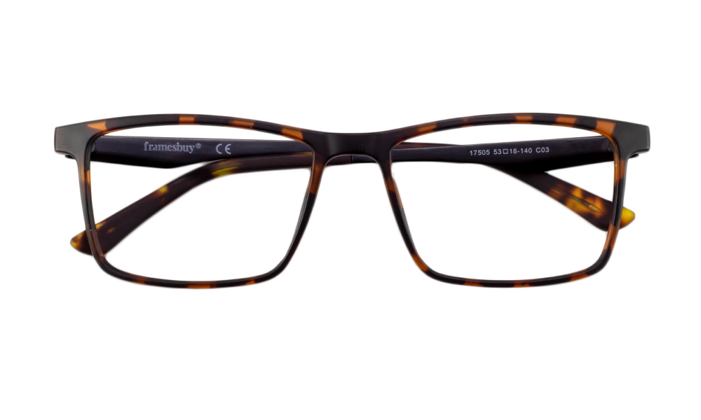 Yella Rectangle Brown Full Rim Eyeglasses