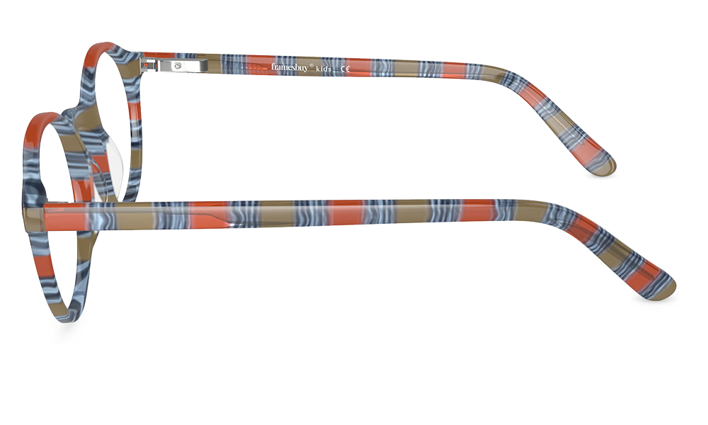 Shawn Round Stripped Full Rim Eyeglasses