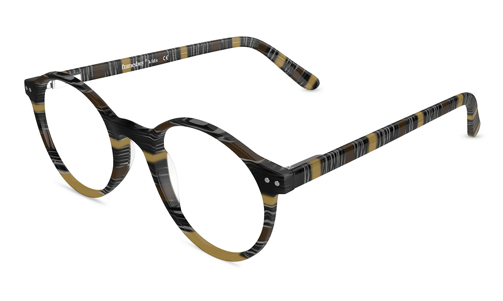 Shawn Round Stripped Full Rim Eyeglasses
