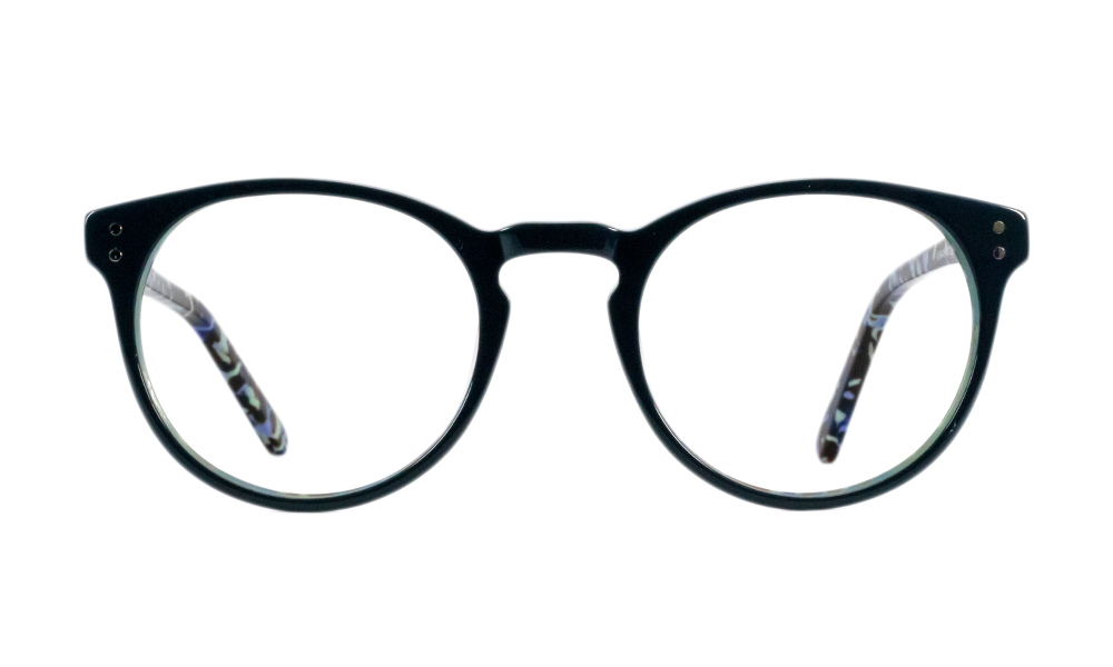 Sacha Round Black Full Rim Eyeglasses