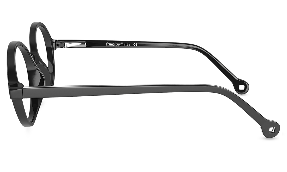 Little star Round Black Full Rim Eyeglasses