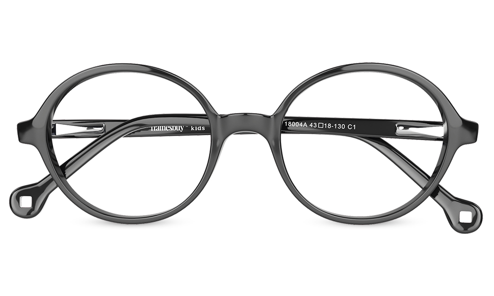 Little star Round Black Full Rim Eyeglasses