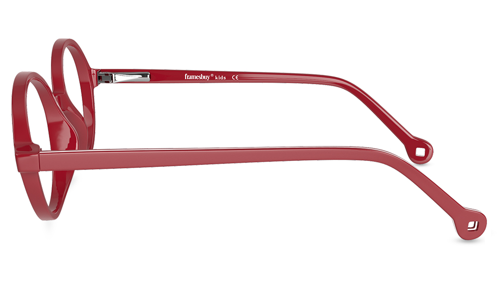 Little star Round Red Full Rim Eyeglasses