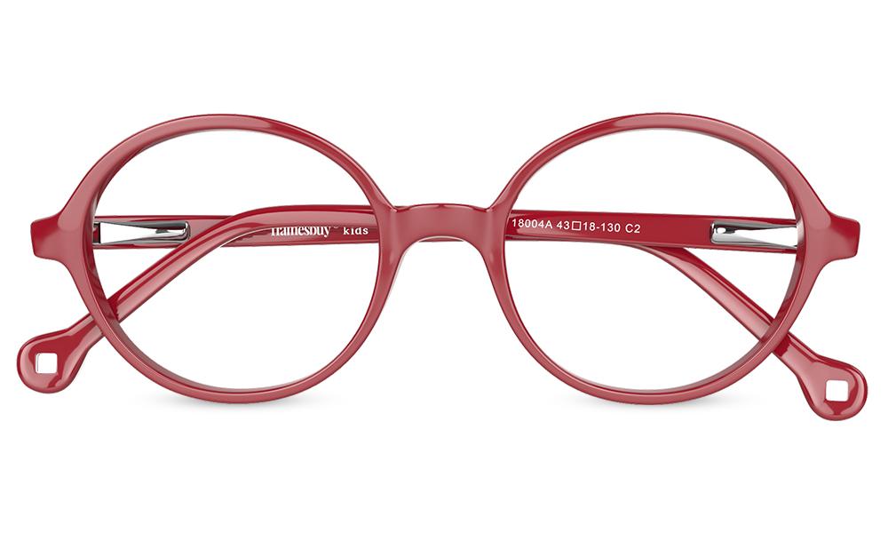 Little star Round Red Full Rim Eyeglasses
