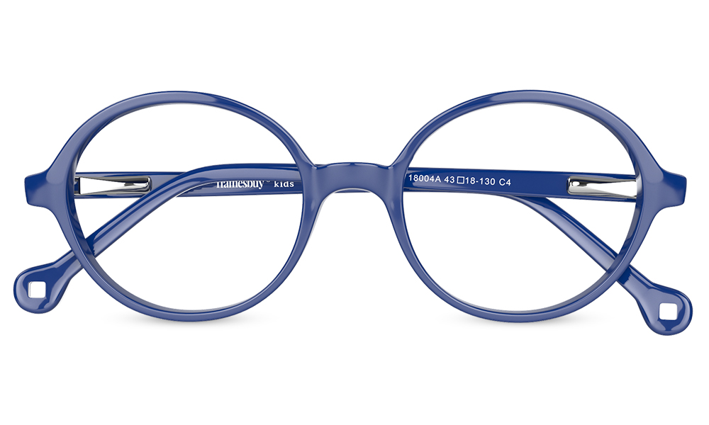 Little star Round Blue Full Rim Eyeglasses