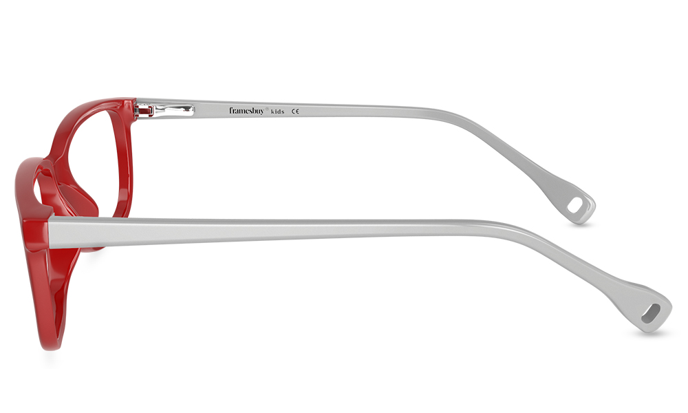 Good Grades Rectangle Red Full Rim Eyeglasses