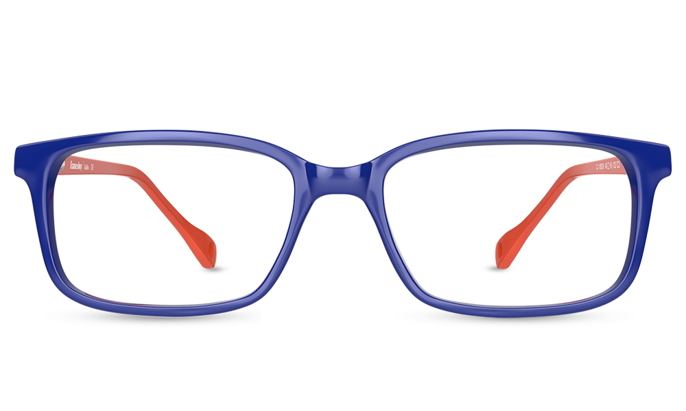 Good Grades Rectangle Blue Full Rim Eyeglasses