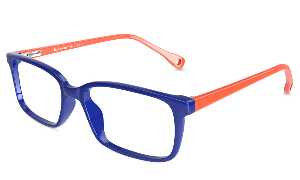 Good Grades Rectangle Blue Full Rim Eyeglasses