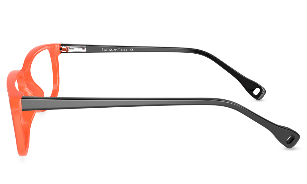 Good Grades Rectangle Orange Full Rim Eyeglasses