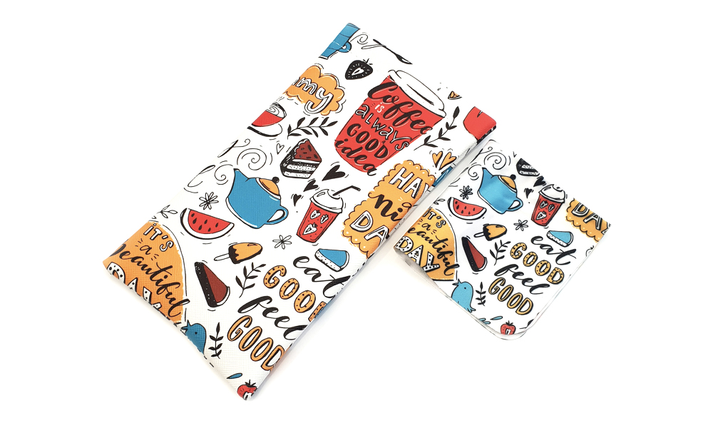 Foodie Print Soft Pouch Case Eyeglasses Frame