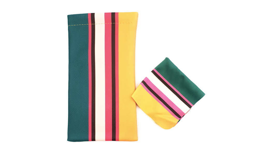 Stripes Soft Pouch Case  Blue  Cases