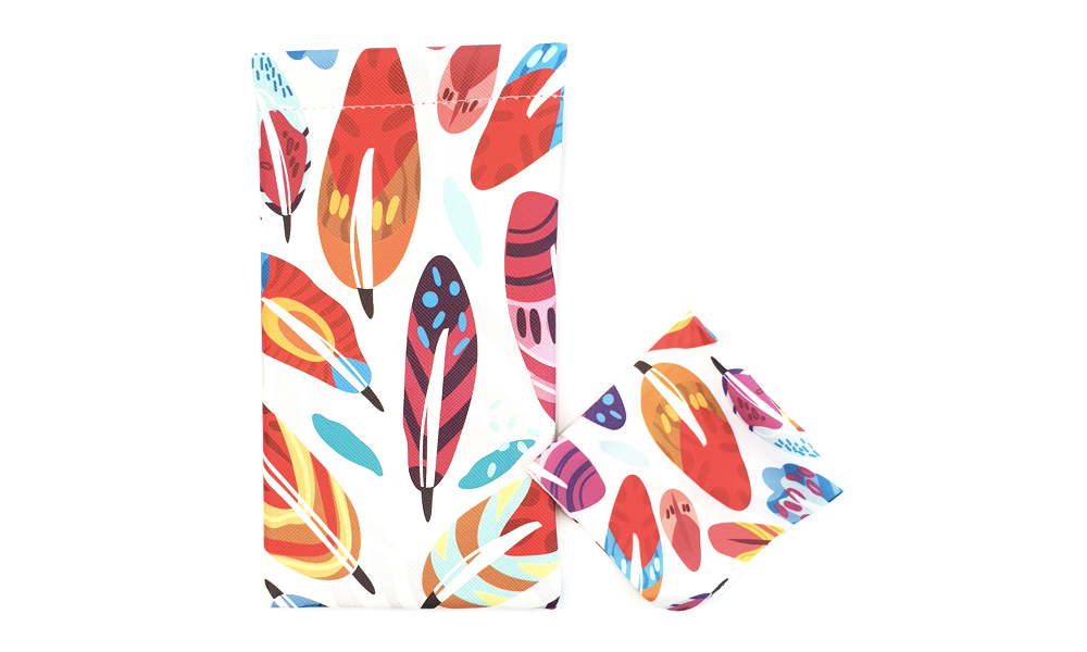 Funky Leaves Soft Pouch Case  Abstract  Cases