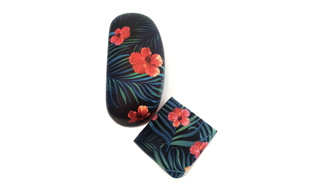 Tropical affair sunglass case  Blue  Cases