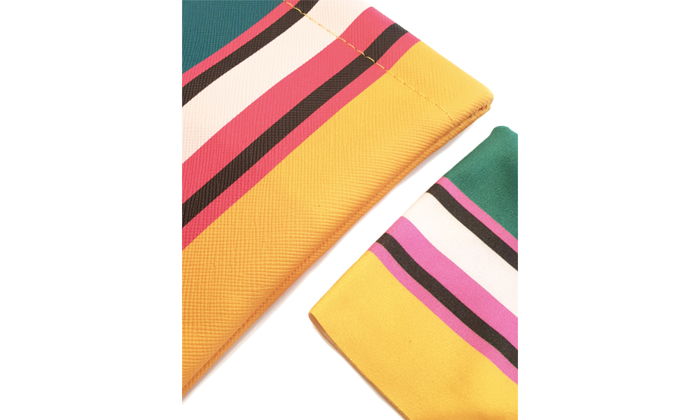 Stripes Soft Pouch Case  Blue  Cases