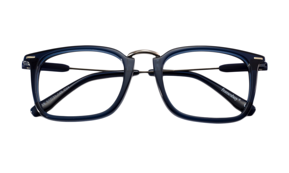 Bozo Square Blue Full Rim Eyeglasses