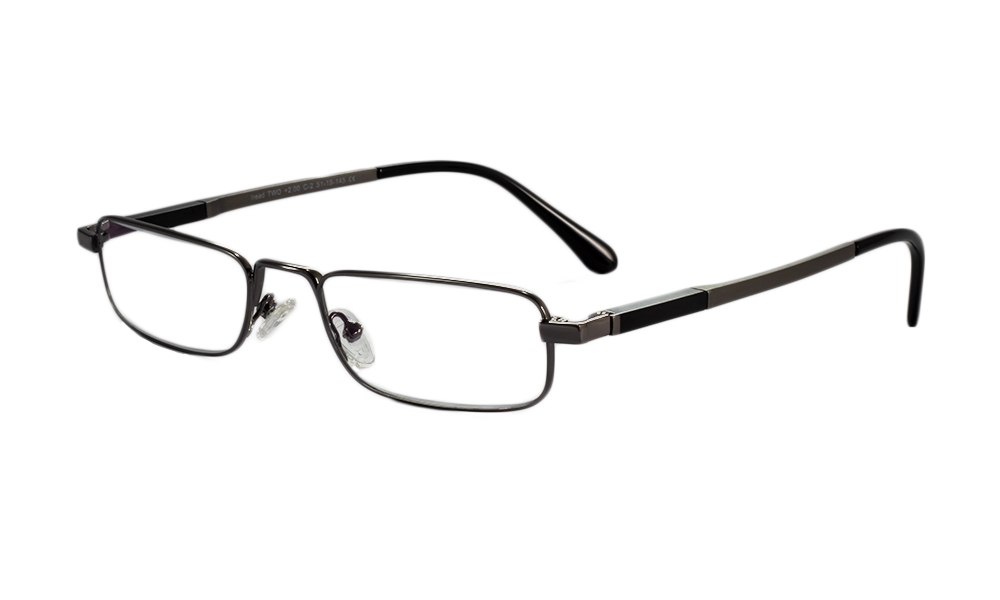 iReadTwo ARC Rectangle Gunmetal Full Rim Readingglasses