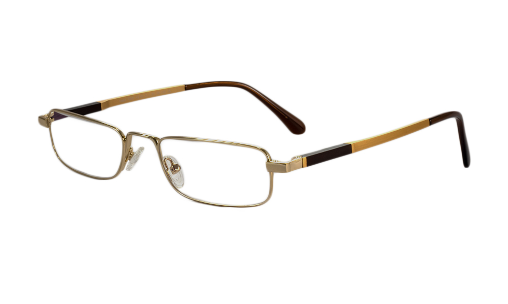 iReadTwo ARC Rectangle Gold Full Rim Readingglasses
