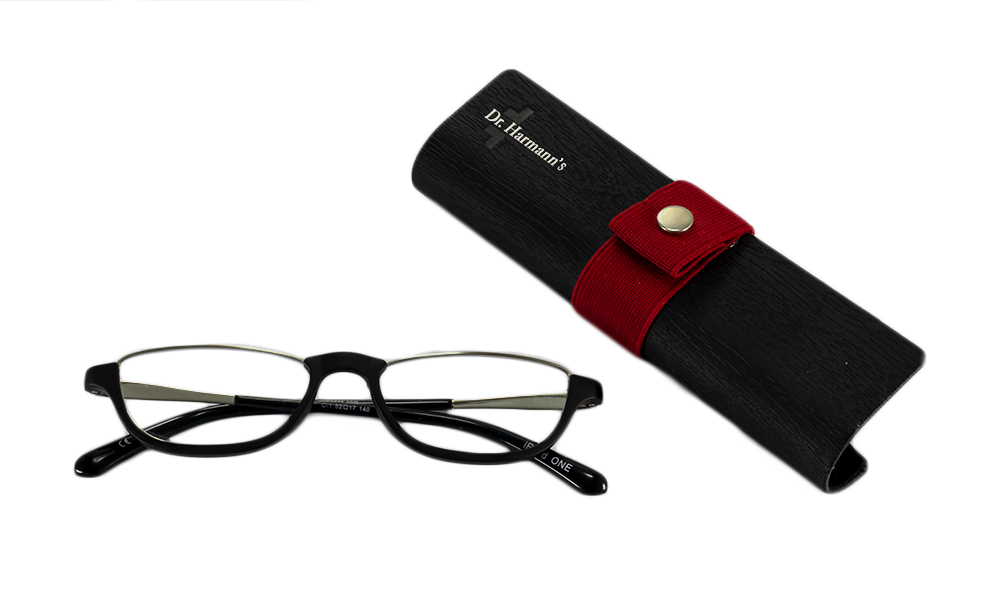 iReadOne ARC Oval Black Full Rim Readingglasses