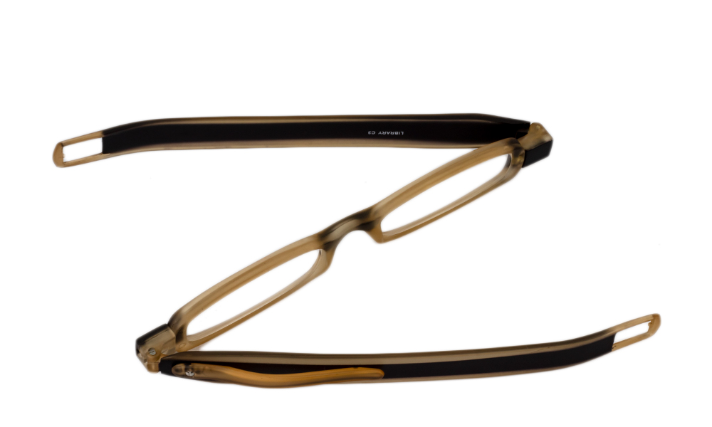 Library1 Rectangle Brown Full Rim Readingglasses