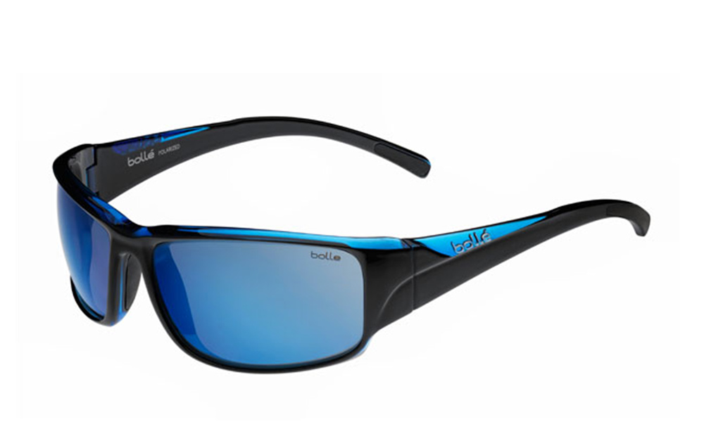 Bolle Keelback 11903 Black Blue Rectangle Black Full Rim Sunglasses