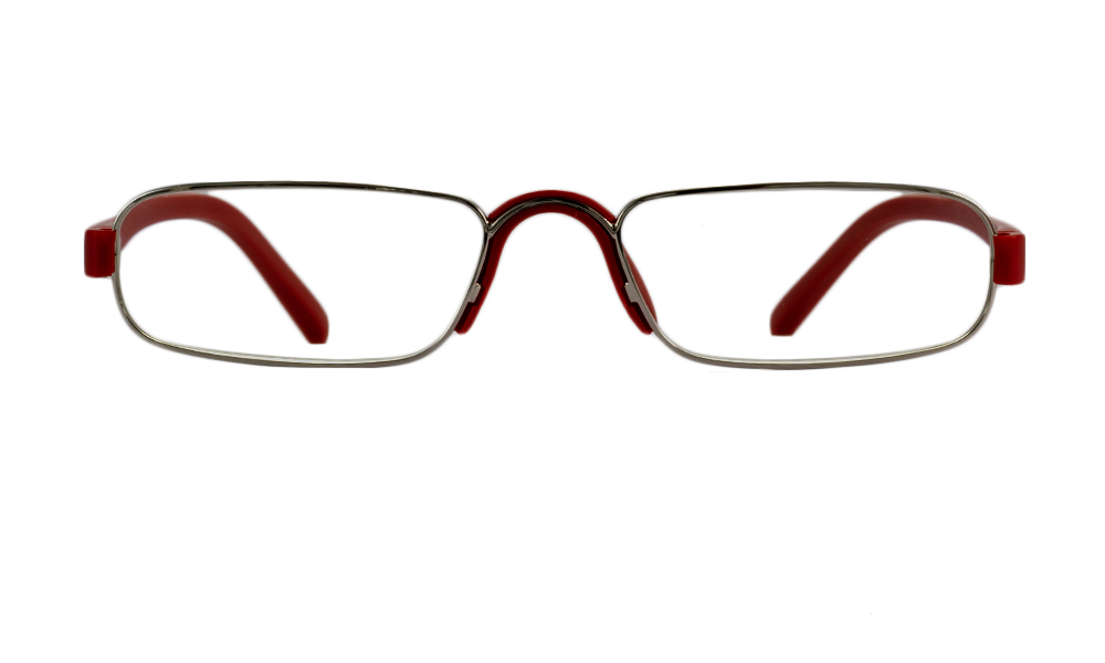 CEO ARC Rectangle Red Rimless Readingglasses