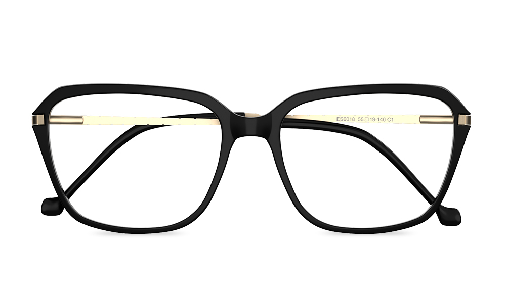 Rudy Square Black Full Rim Eyeglasses