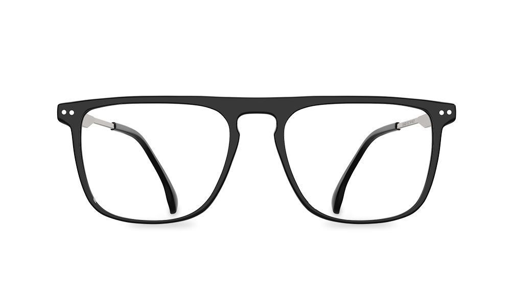 Erik Rectangle Black Full Rim Eyeglasses