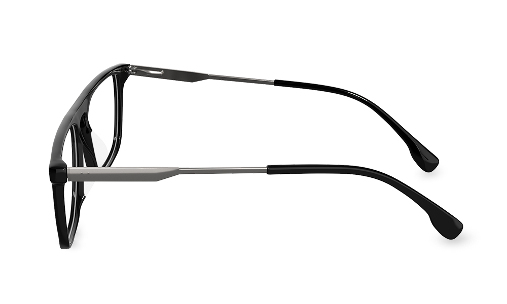 Erik Rectangle Black Full Rim Eyeglasses