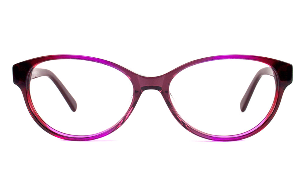 Jane Oval Red Full Rim Eyeglasses