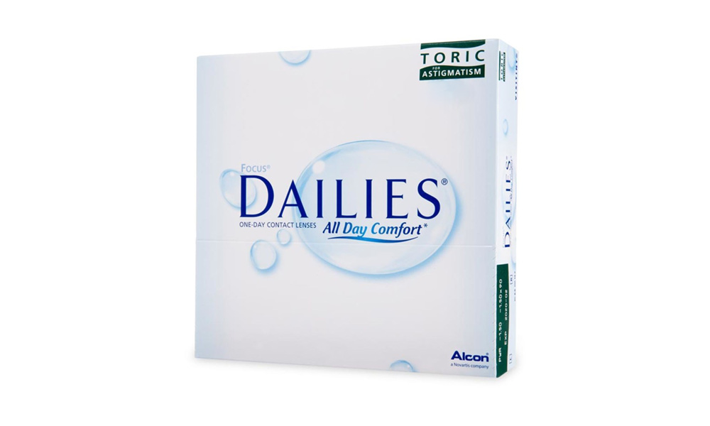 Focus Dailies Toric All Day Comfort 90 Lenses Box    Contactlenses