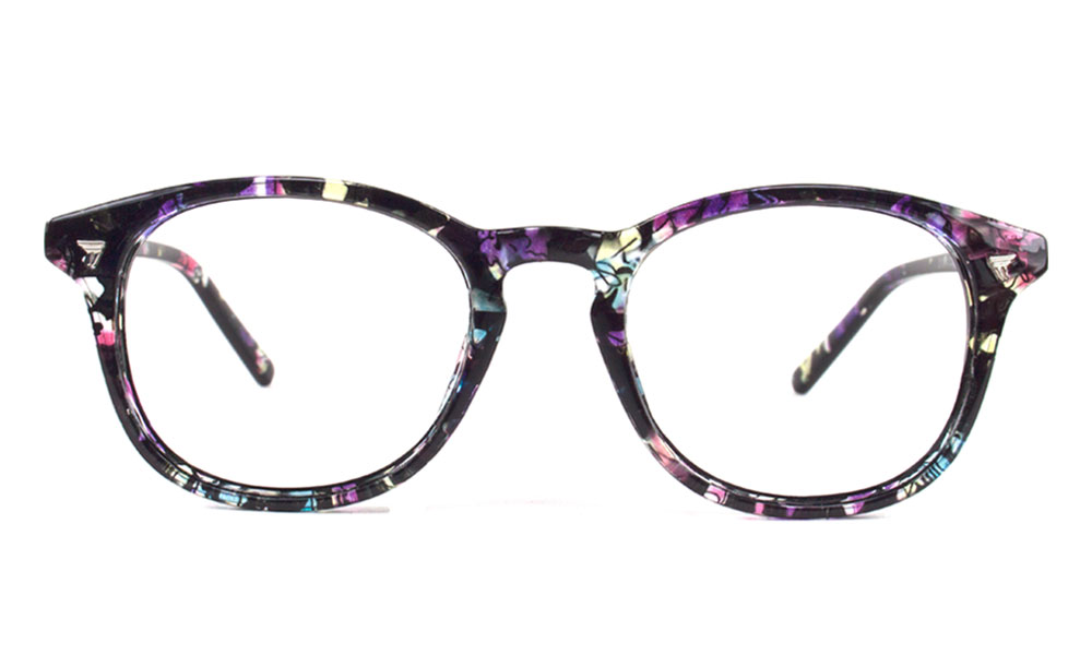 Blossomy Oval Lavender Full Rim Eyeglasses