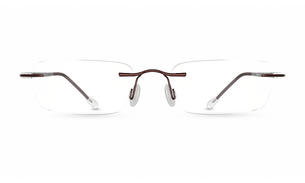 Meraki Rectangle Copper Rimless Eyeglasses