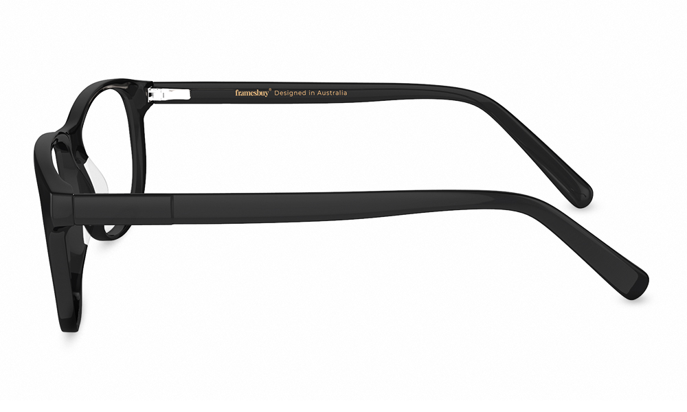 HAMSA Runo Square Black Full Rim Eyeglasses