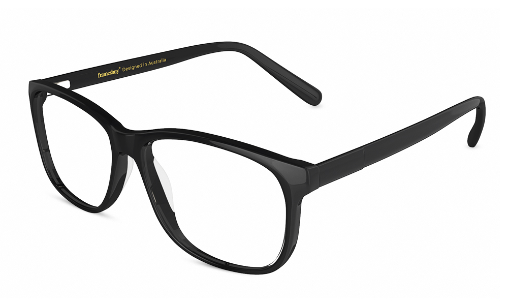 HAMSA Runo Square Black Full Rim Eyeglasses